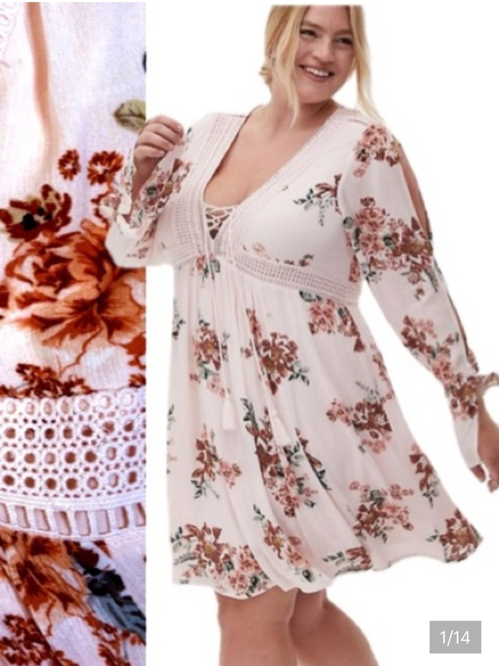 torrid Soft Blush Floral Top